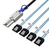 Mini SAS SFF-8088转4SATA 7P 效劳器硬盘数据线